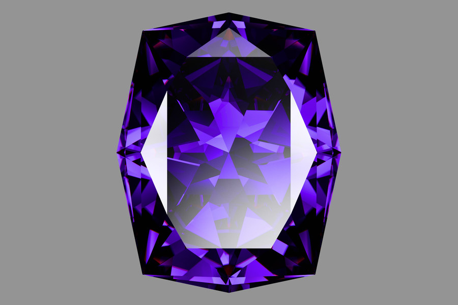 The same design rendered as tanzanite